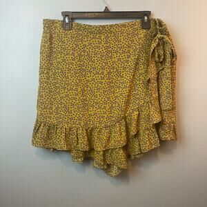 A Beautiful Soul Floral Wrap shorts skirt skort with ruffle bottom